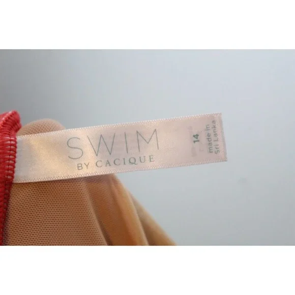 Swim by Cacique No-Wire Twist-Knot Swim One Piece Swimsuit Womens Size 14 H14777 - Picture 8 of 9